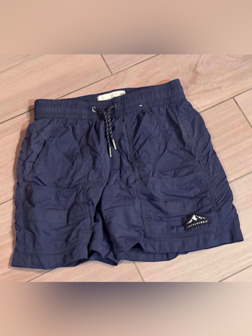 abercrombie kids Navy Blue Swim Trunks BOYS SIZE 9/10